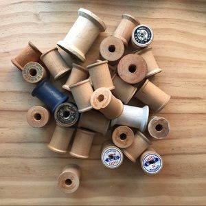 Vintage Wooden Thread Spools